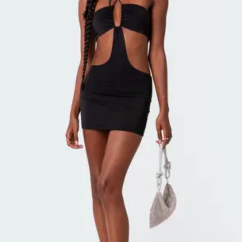 Edikted Black Cut-Out Dress